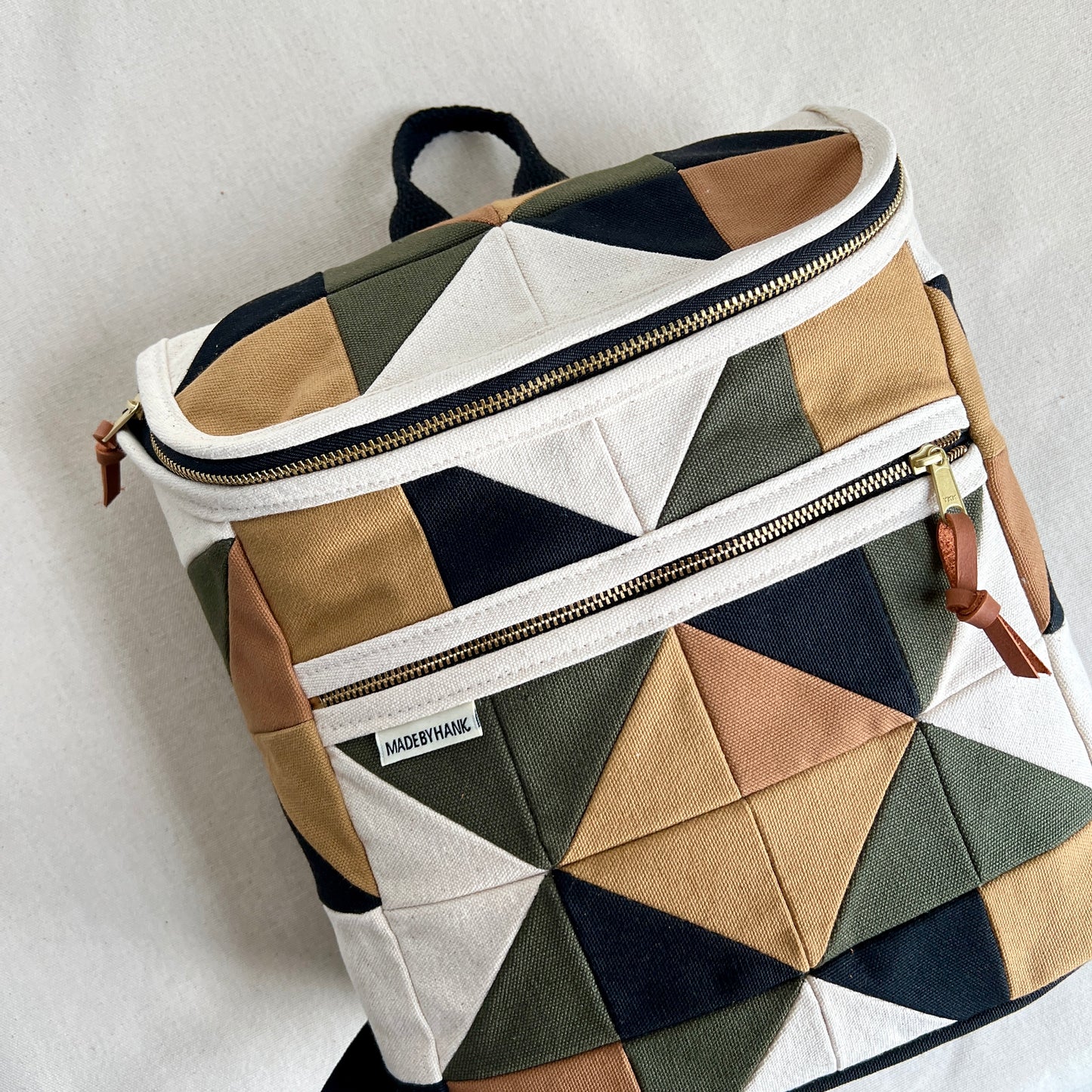 sawtooth star backpack, natural/forest/honey/black