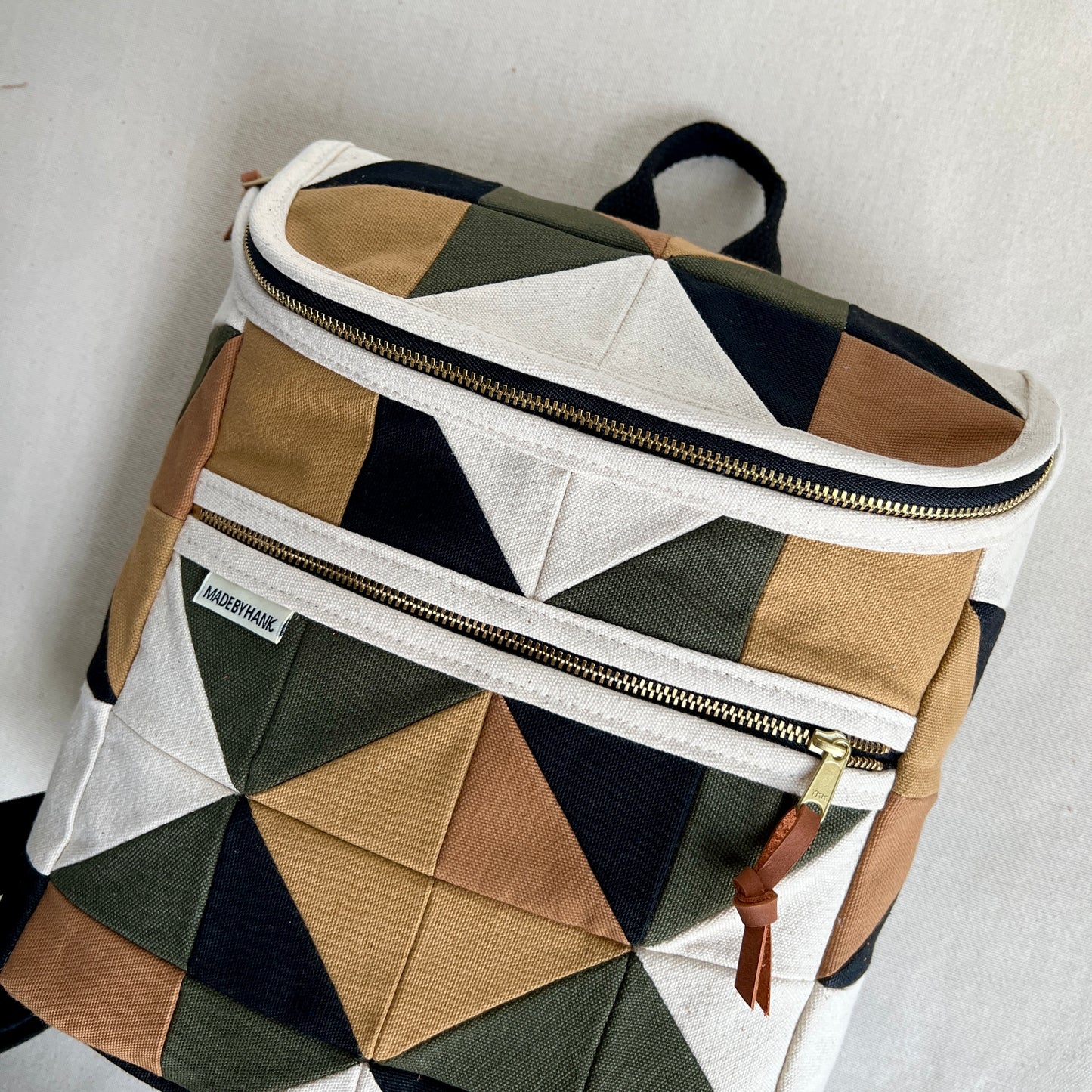 sawtooth star backpack, natural/forest/honey/black