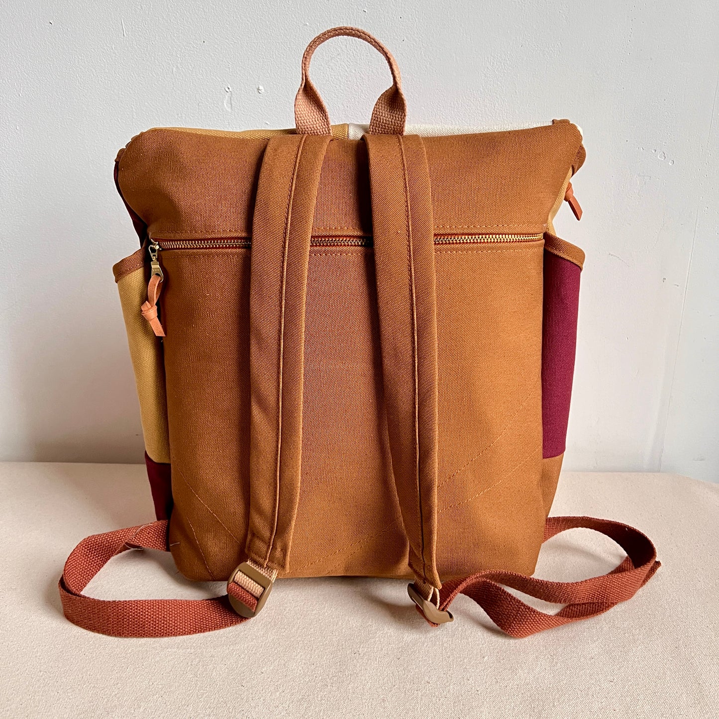 NEW! Roomier Backpack with Side Pockets, Honey/Tangerine/Natural/Berry/Wine etc
