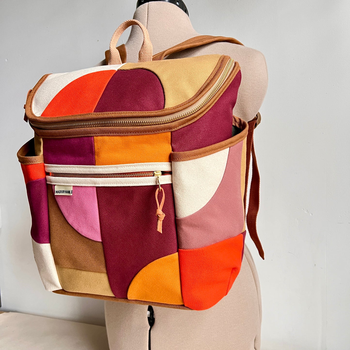 NEW! Roomier Backpack with Side Pockets, Honey/Tangerine/Natural/Berry/Wine etc