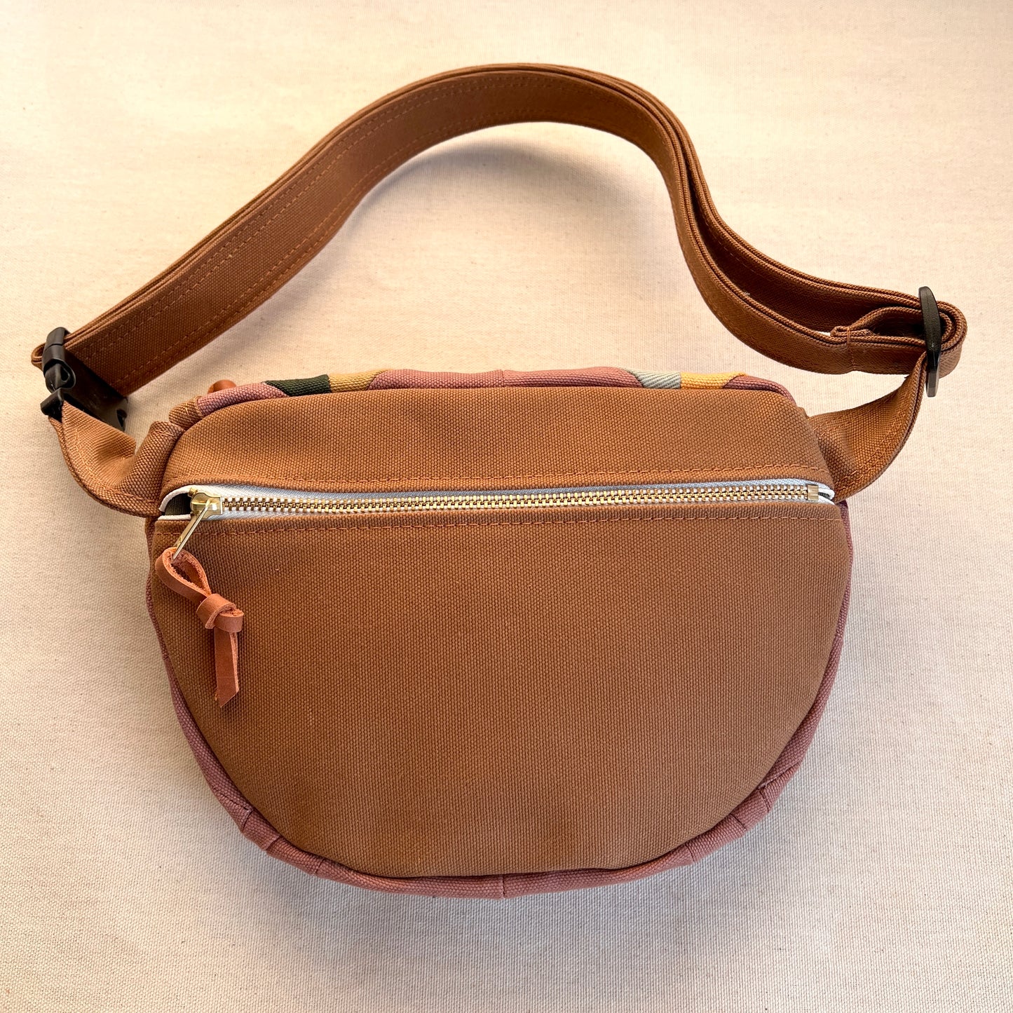 diamond tiles fanny bag, mauve