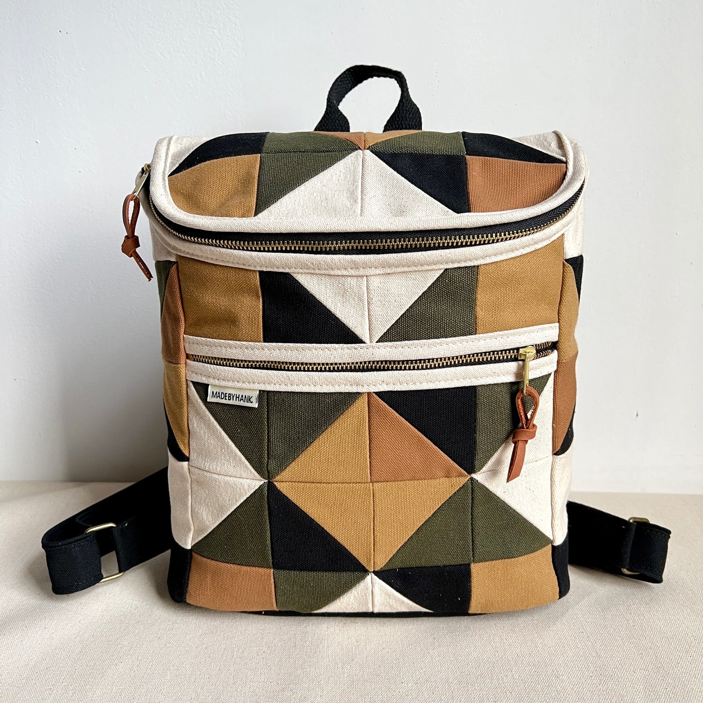 sawtooth star backpack, natural/forest/honey/black