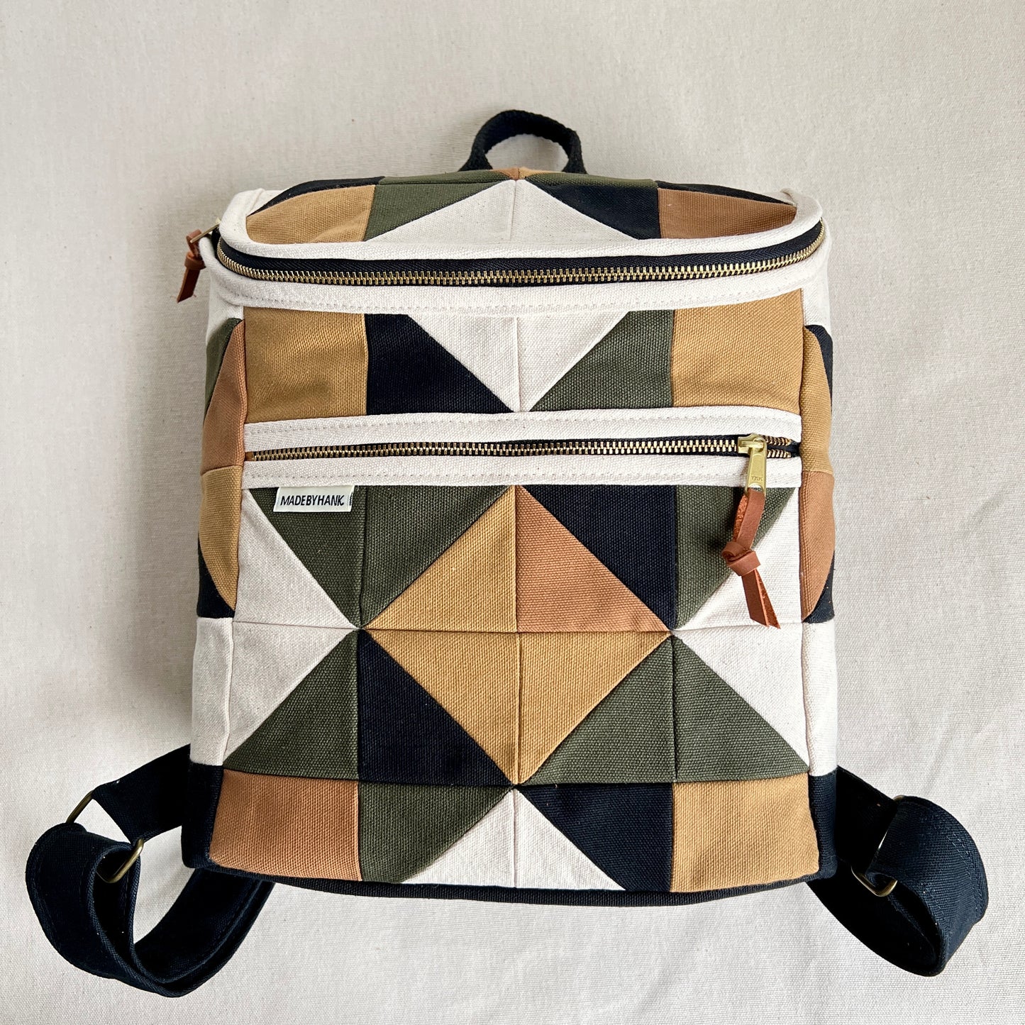 sawtooth star backpack, natural/forest/honey/black