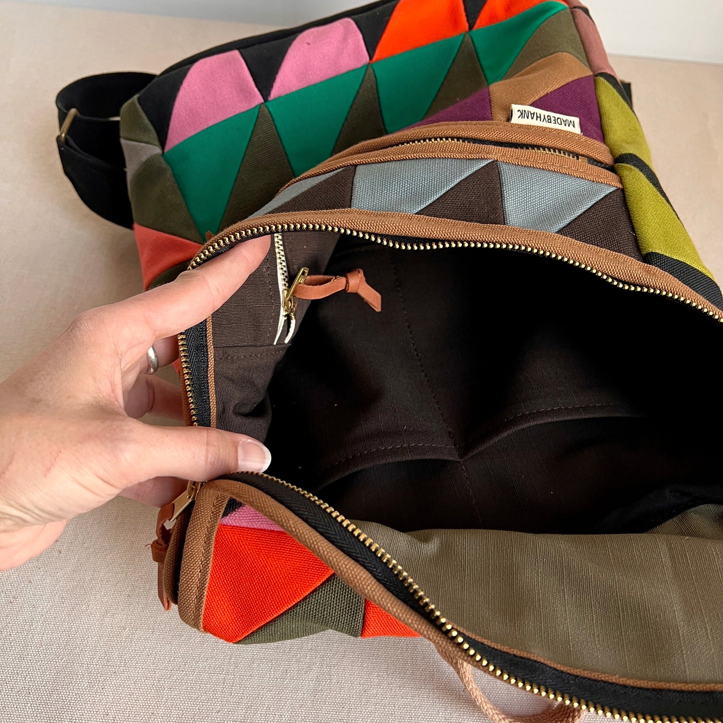 autumnal party traingles backpack omg