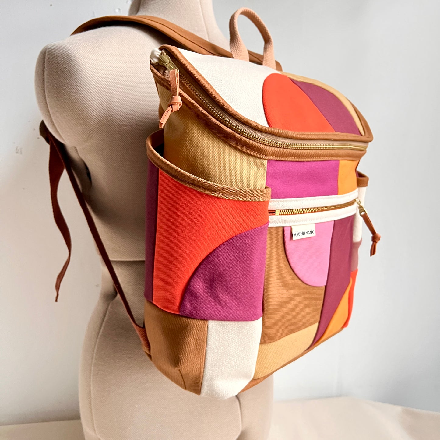 NEW! Roomier Backpack with Side Pockets, Honey/Tangerine/Natural/Berry/Wine etc