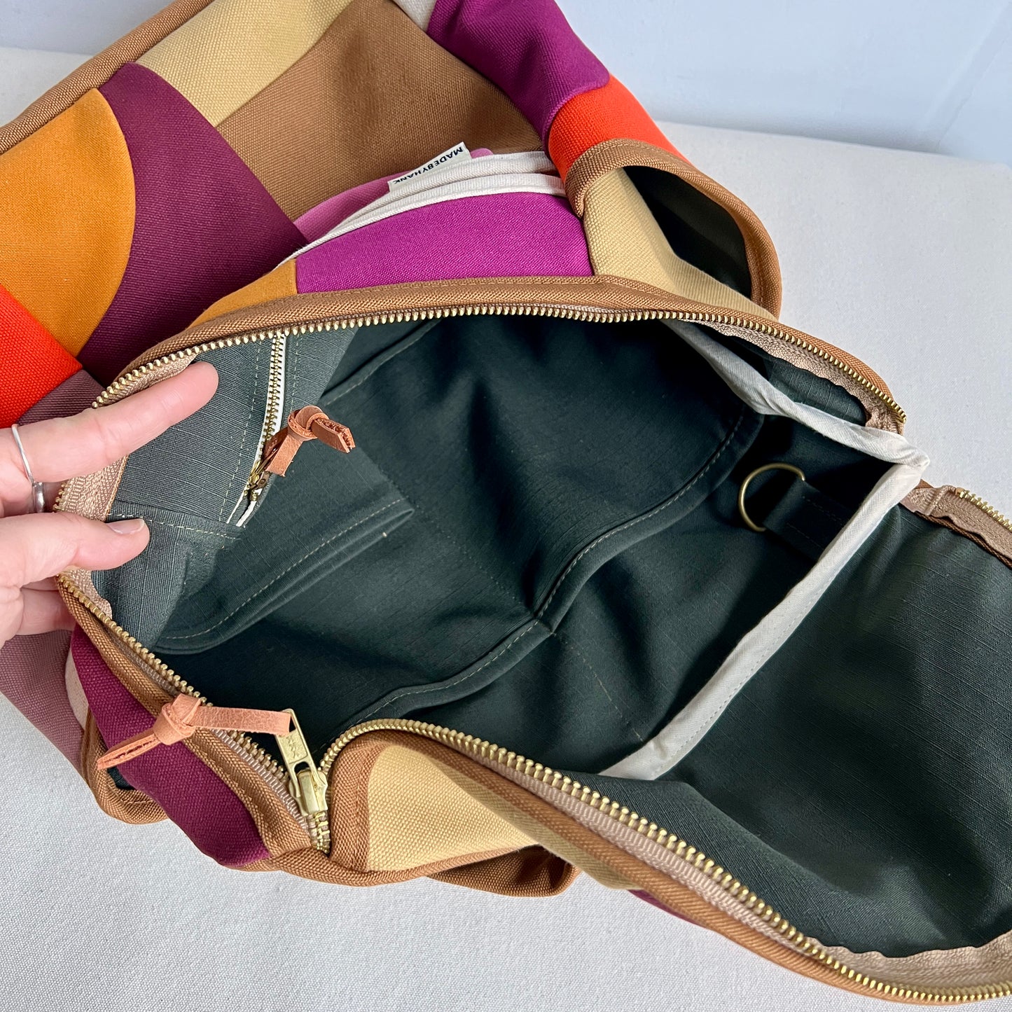 NEW! Roomier Backpack with Side Pockets, Honey/Tangerine/Natural/Berry/Wine etc