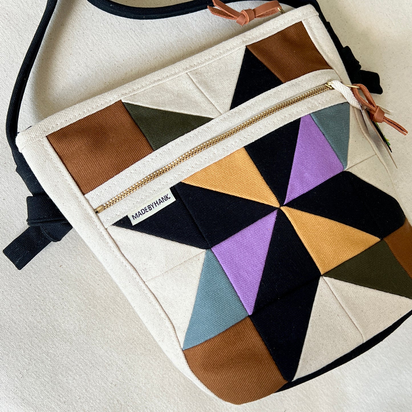 midi size bucket bag, black/caramel/forest/violet/mustard