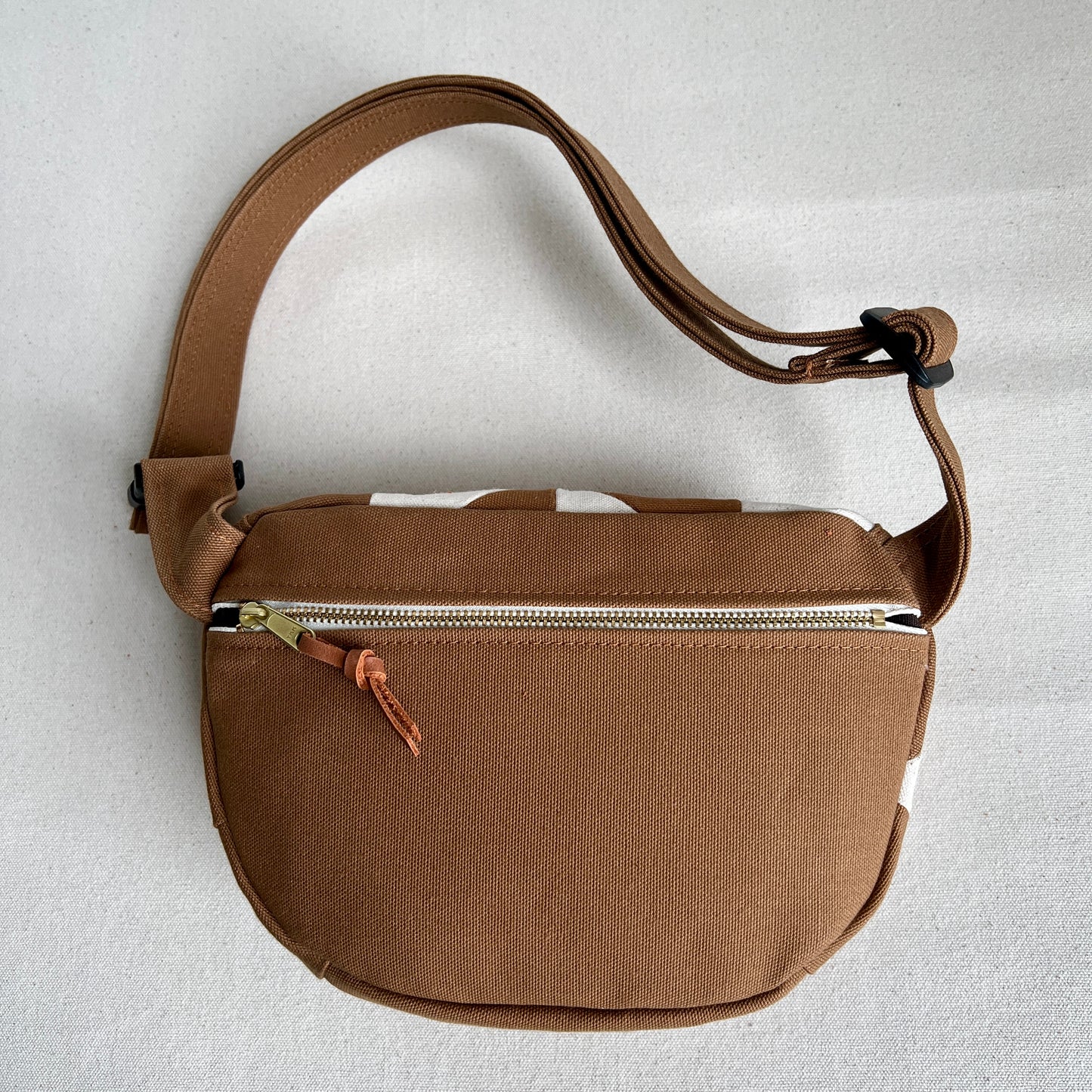 kaleidoscope fanny bag, caramel + natural