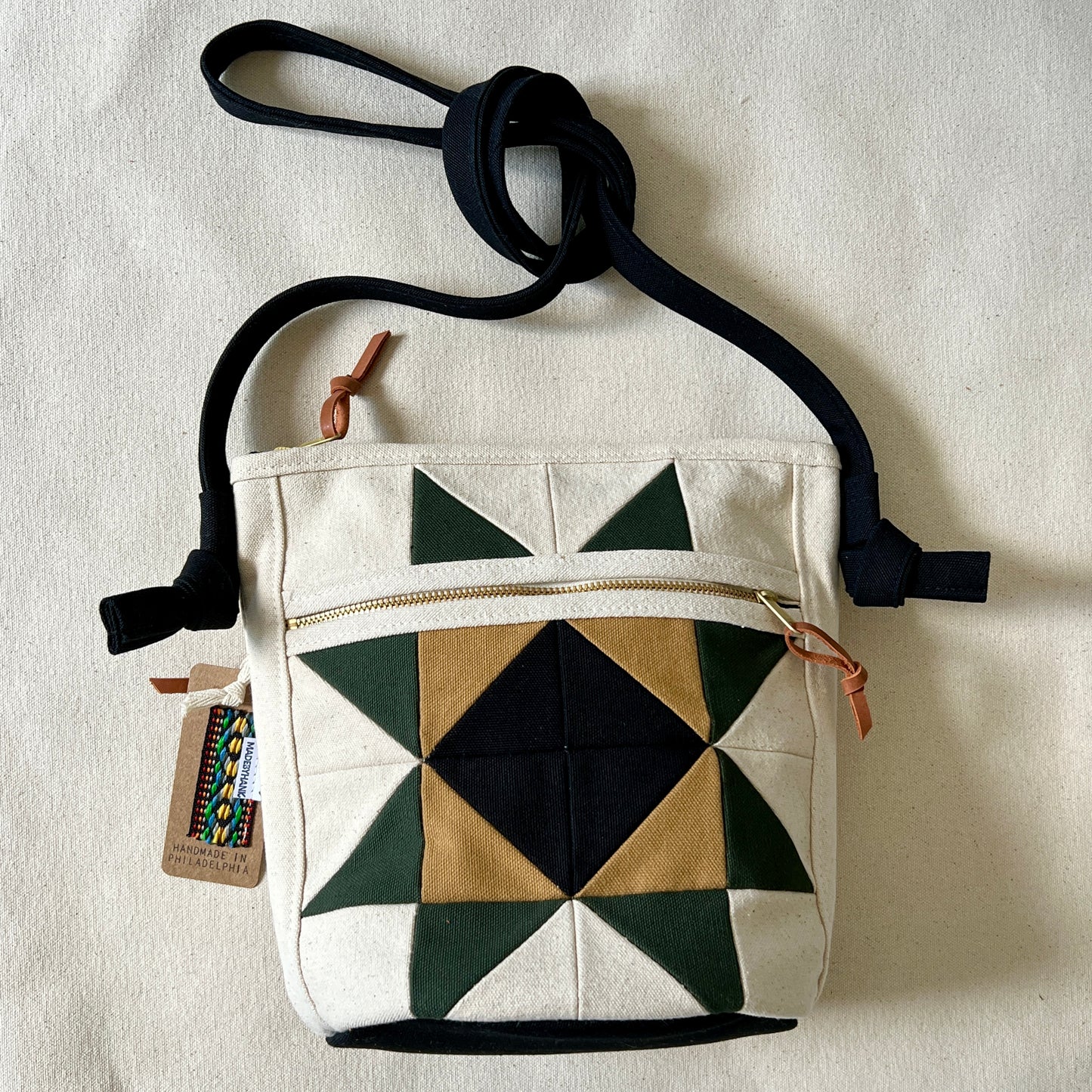 midi size bucket bag, black/caramel/forest/violet/mustard