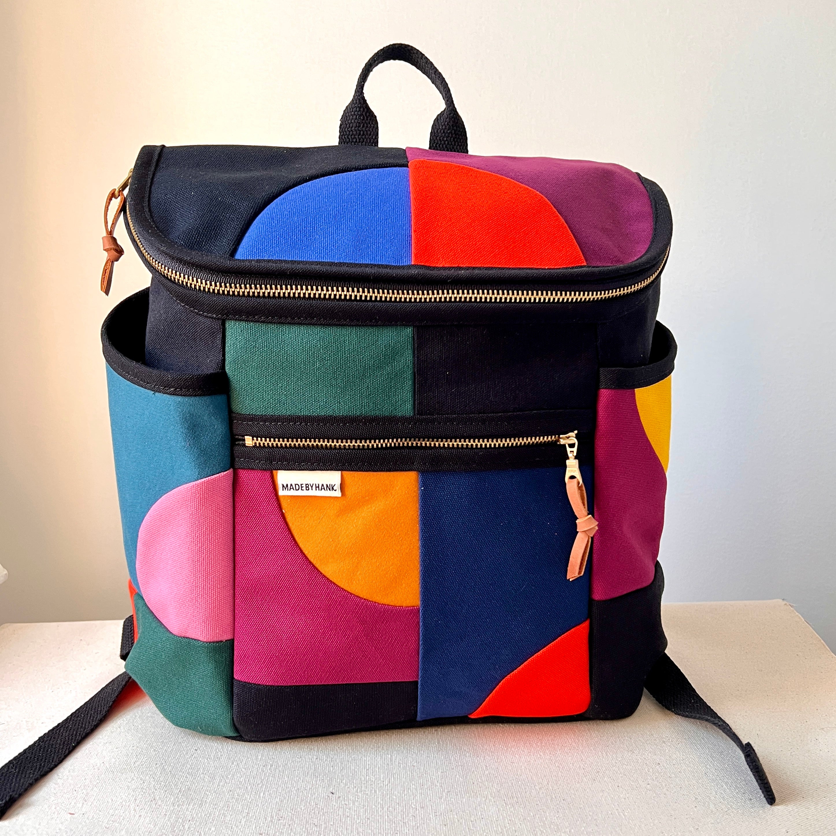 NEW Roomier Backpack with Side Pockets Black with Brights