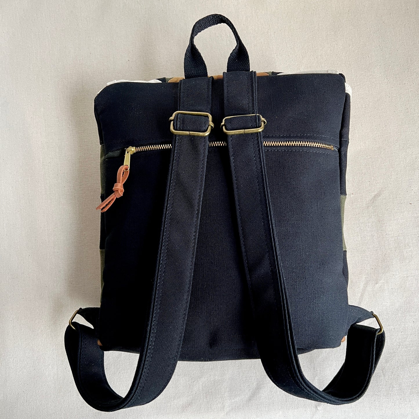 sawtooth star backpack, natural/forest/honey/black