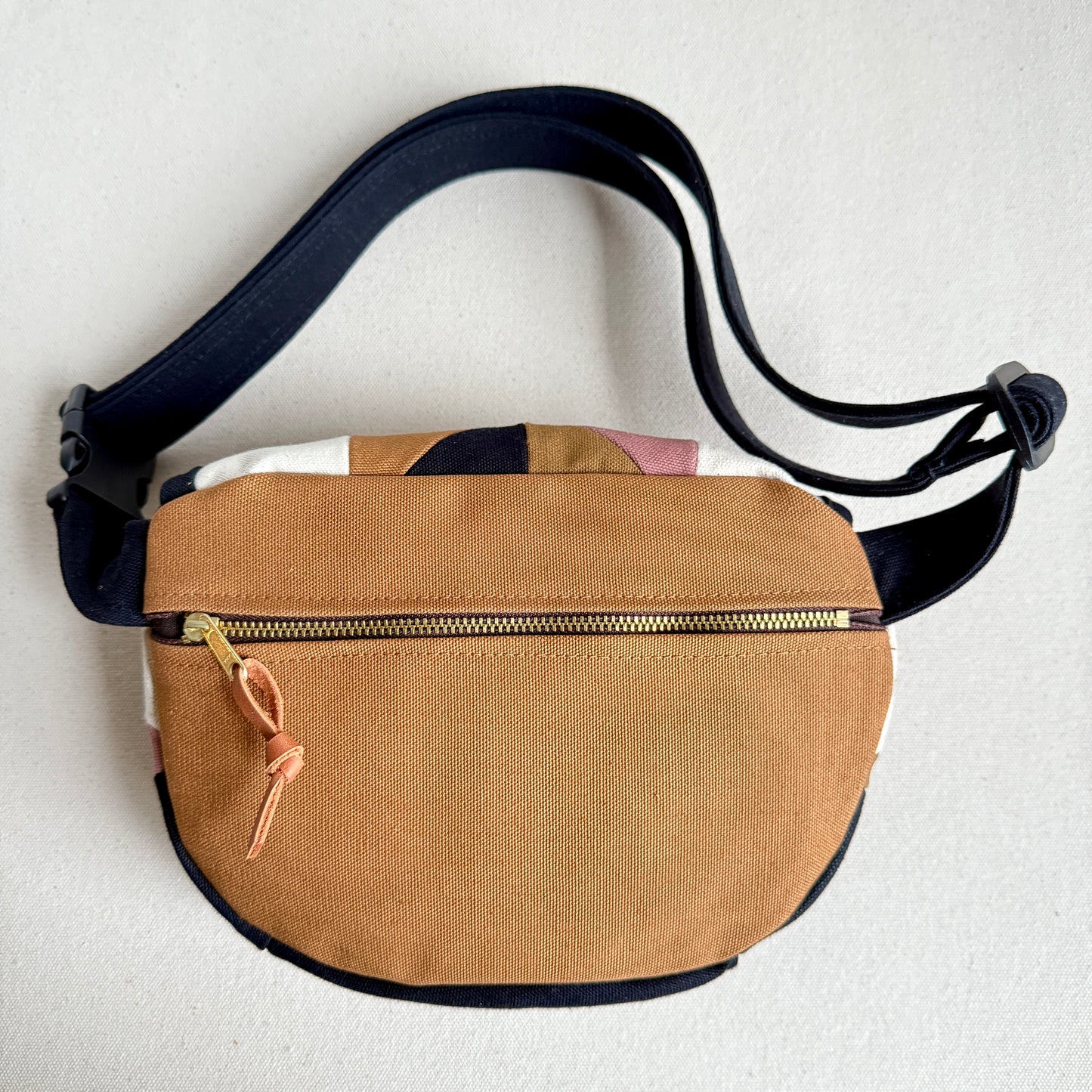 kaleidoscope fanny bag, mauve + neutrals