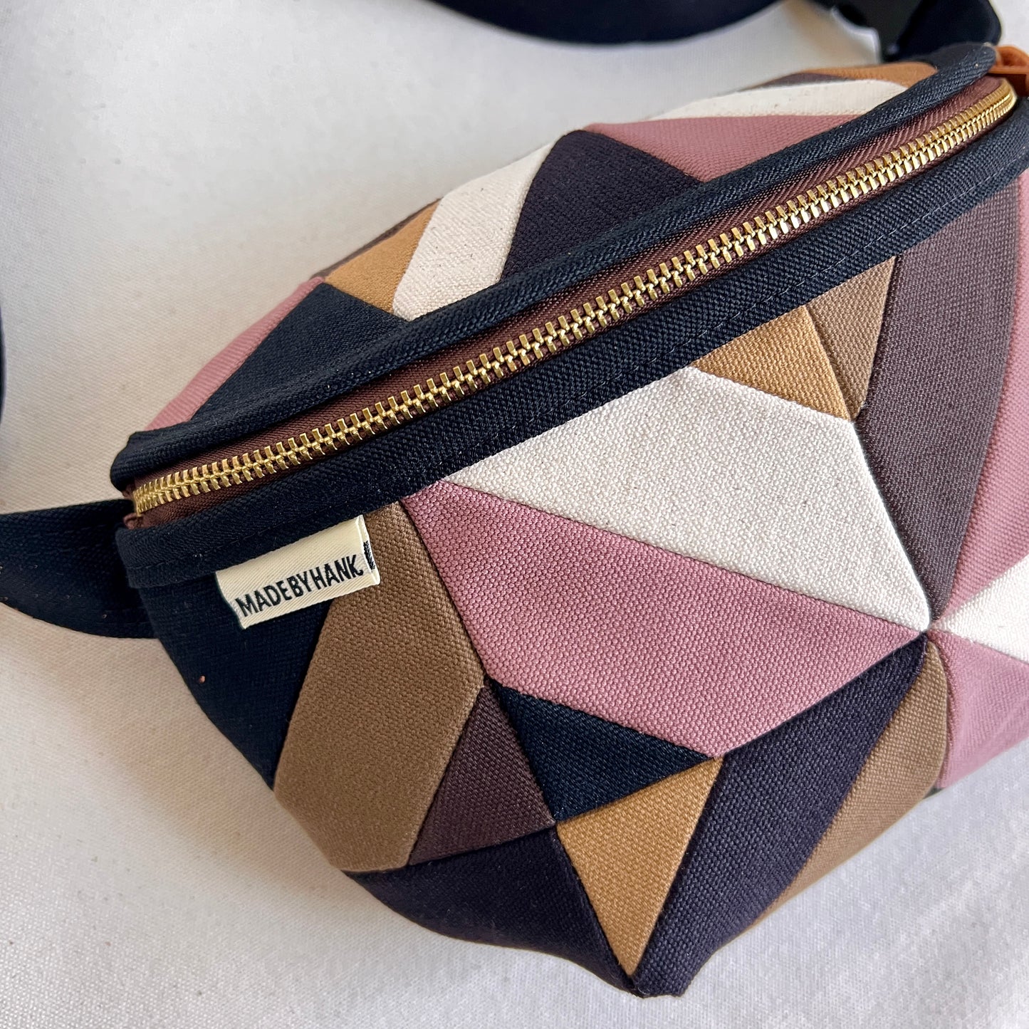 kaleidoscope fanny bag, mauve + neutrals